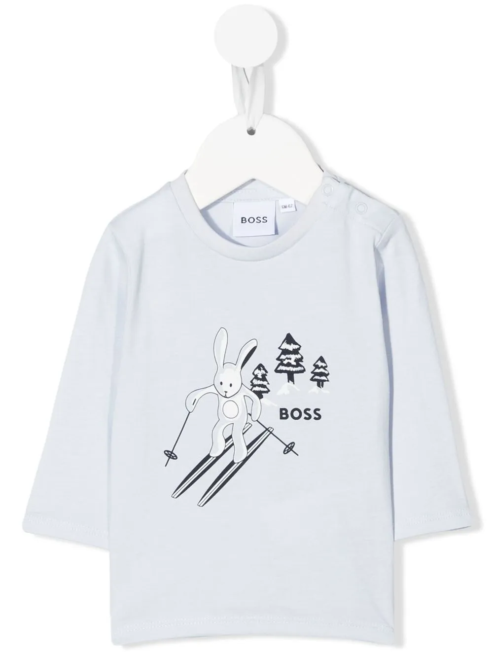 

BOSS Kidswear playera manga larga - Azul