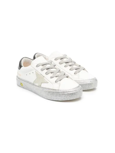 Golden Goose Kids Superstar glittered low-top sneakers