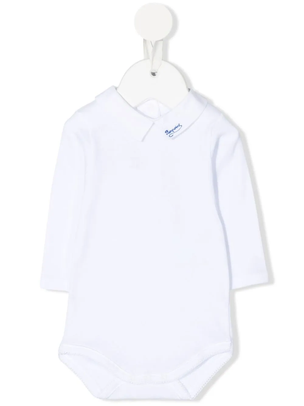 

Bonpoint romper con logo bordado - Blanco
