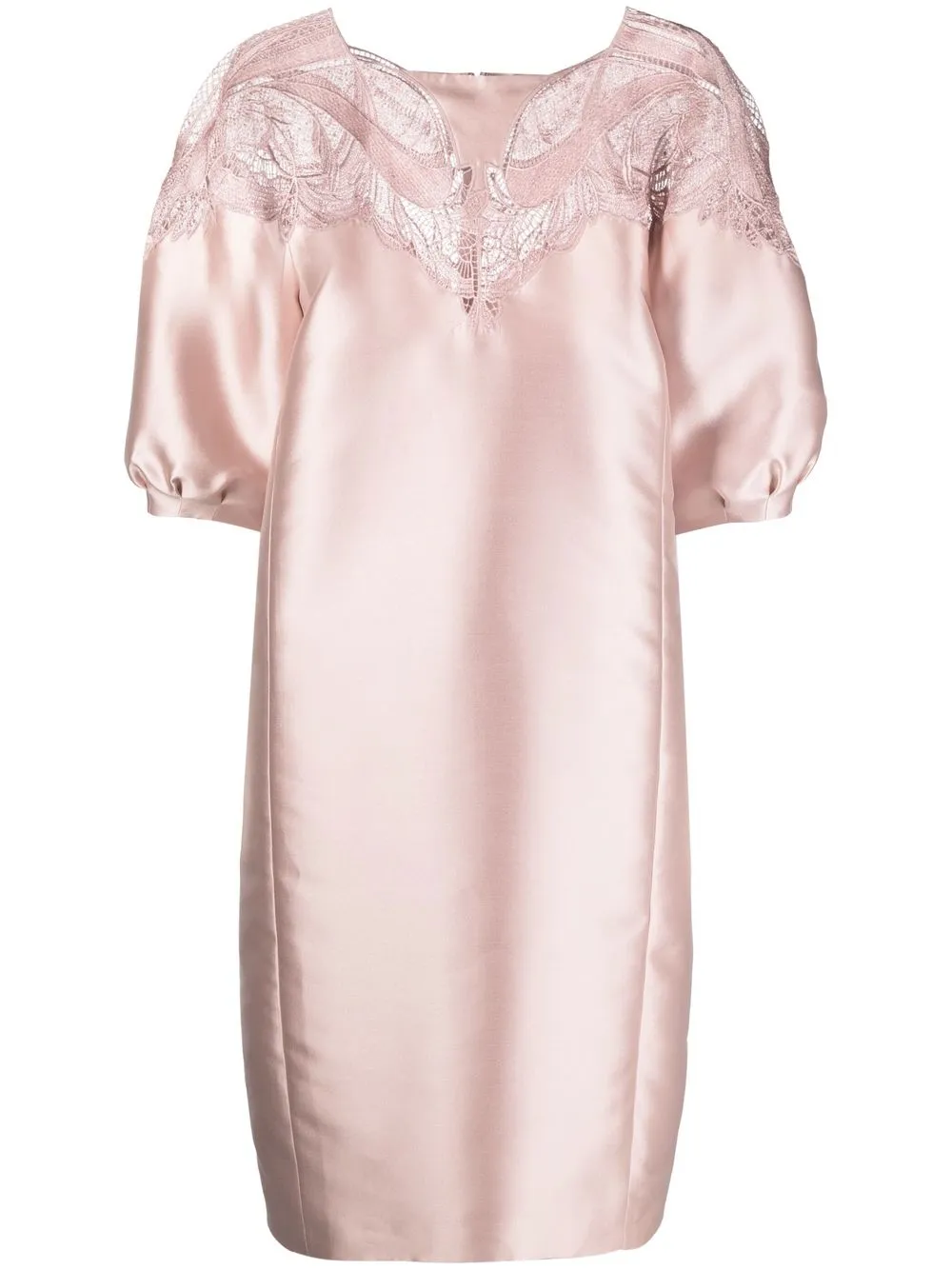 Alberta Ferretti lace-detail dress - Pink