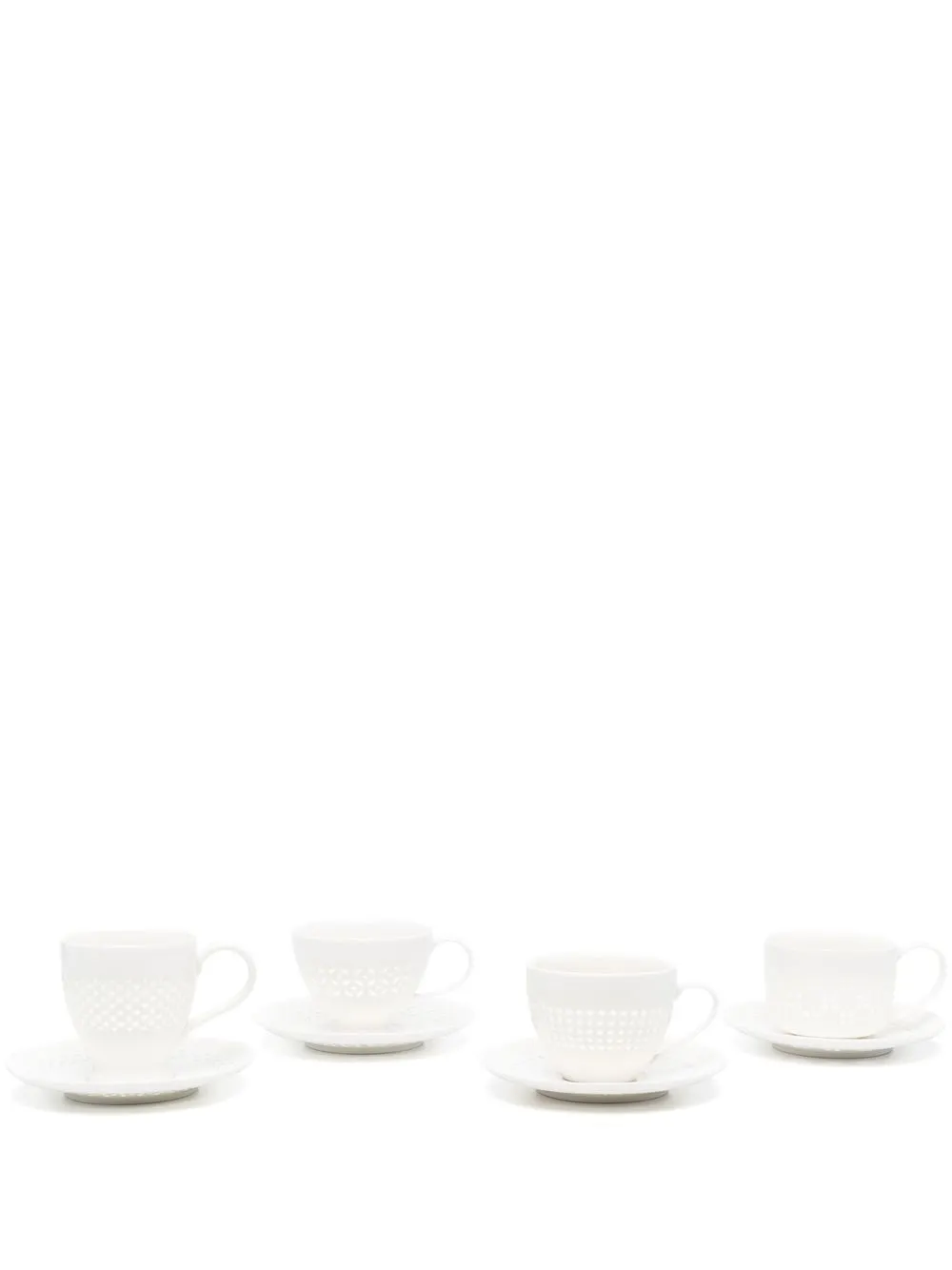 

POLSPOTTEN perforated ceramic teacup (set of 4) - White