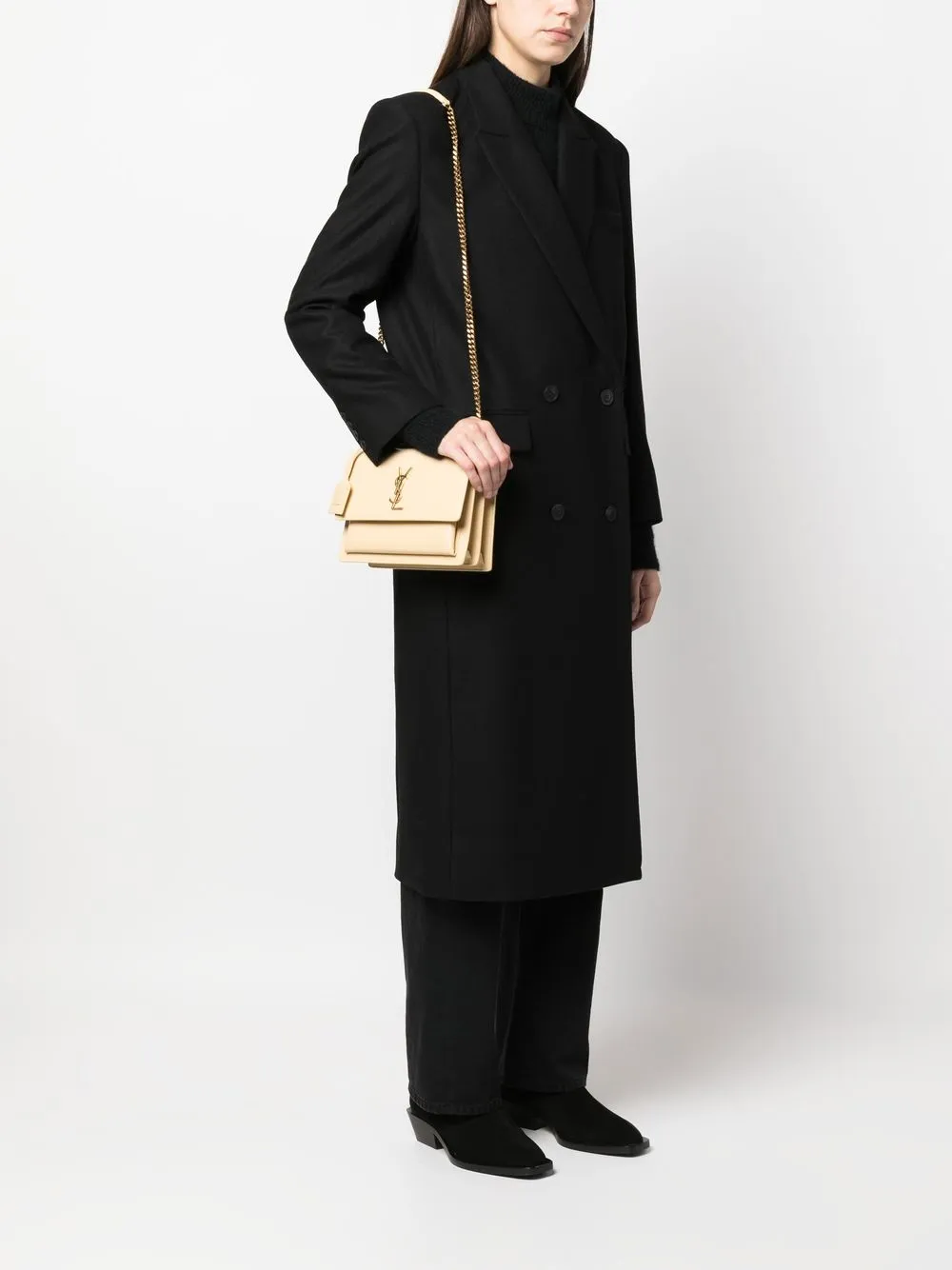 Saint Laurent Sunset crossbodytas - Beige