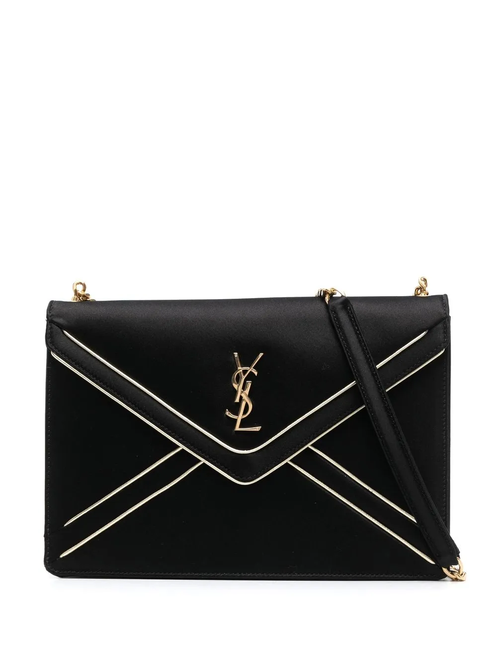 

Saint Laurent YSL logo-plaque shoulder bag - Black