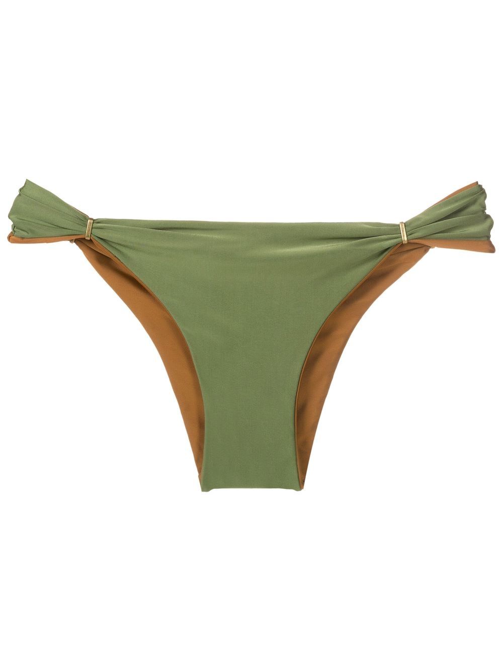 Lenny Niemeyer Low-rise Reversible Bikini Bottoms In Green