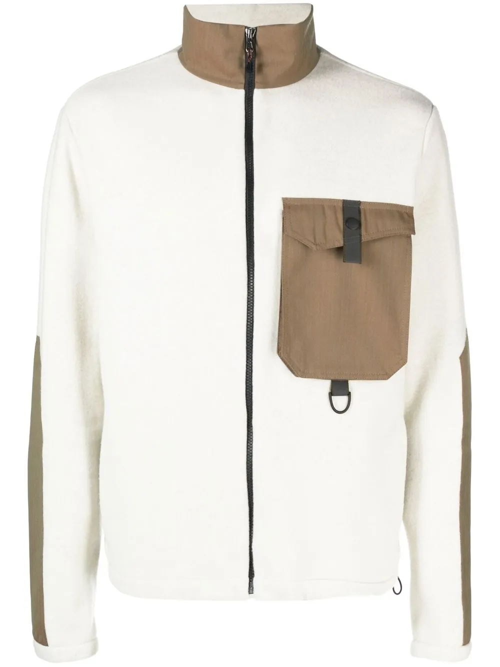 

Sease zip-fasten chest pocket sweater - White