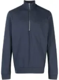 Sunspel half-zip front sweatshirt - Blue