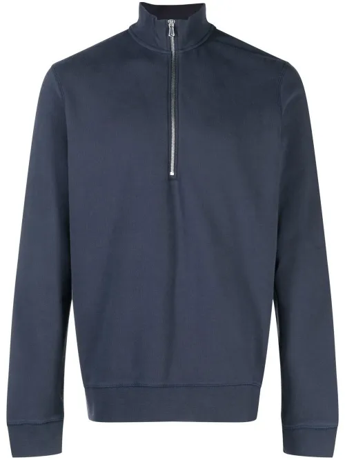 Sunspel sweat à col zippé - Bleu - Sunspel - Modalova