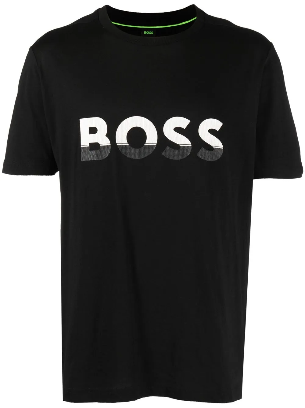 

BOSS playera con logo estampado - Negro