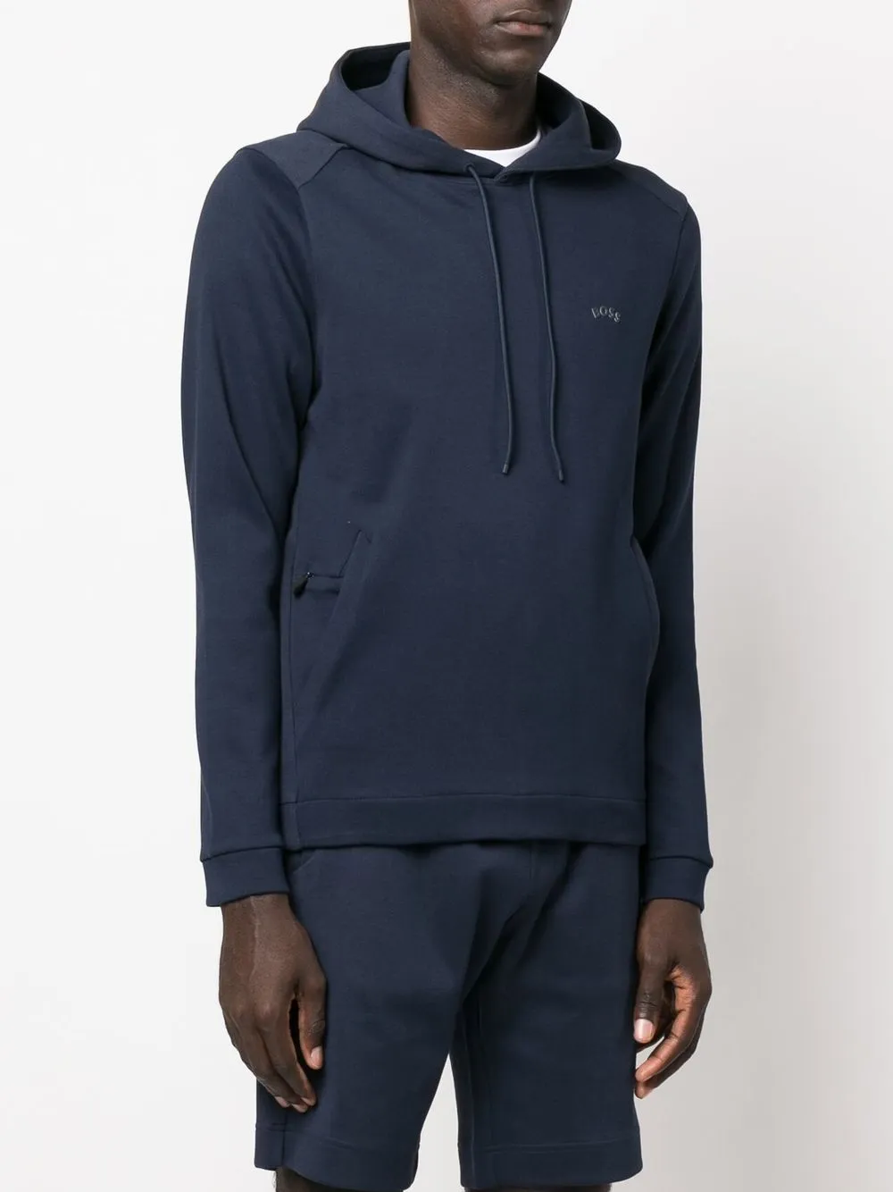 boss soody curved hoodie