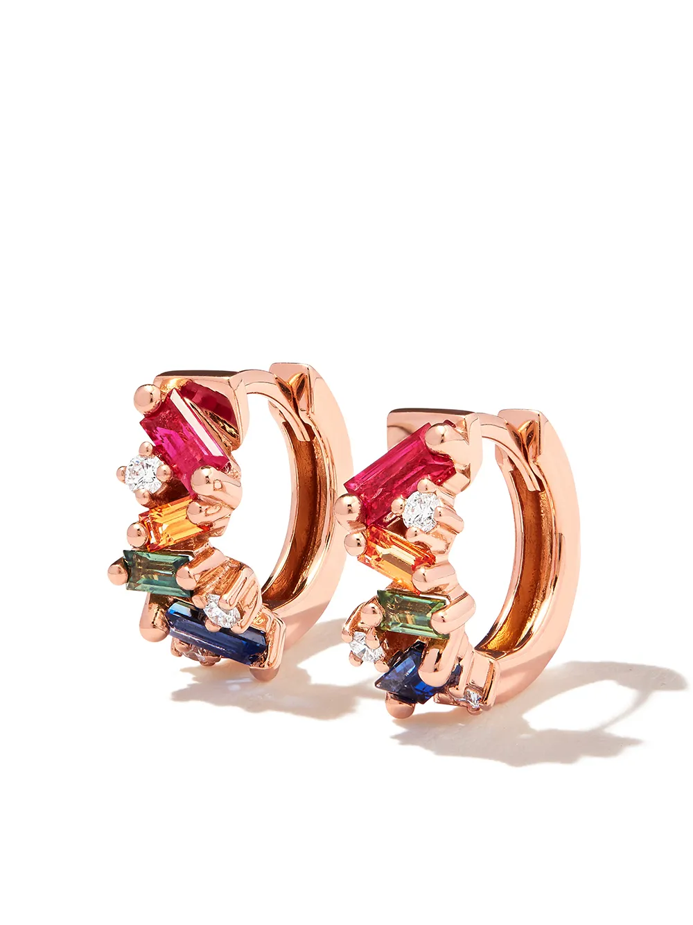 

Suzanne Kalan 18kt rose gold sapphire and diamond earrings - Multicolour