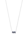 Suzanne Kalan 18kt white gold sapphire and diamond necklace - Blue