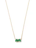 Suzanne Kalan 18kt yellow gold emerald necklace - Green