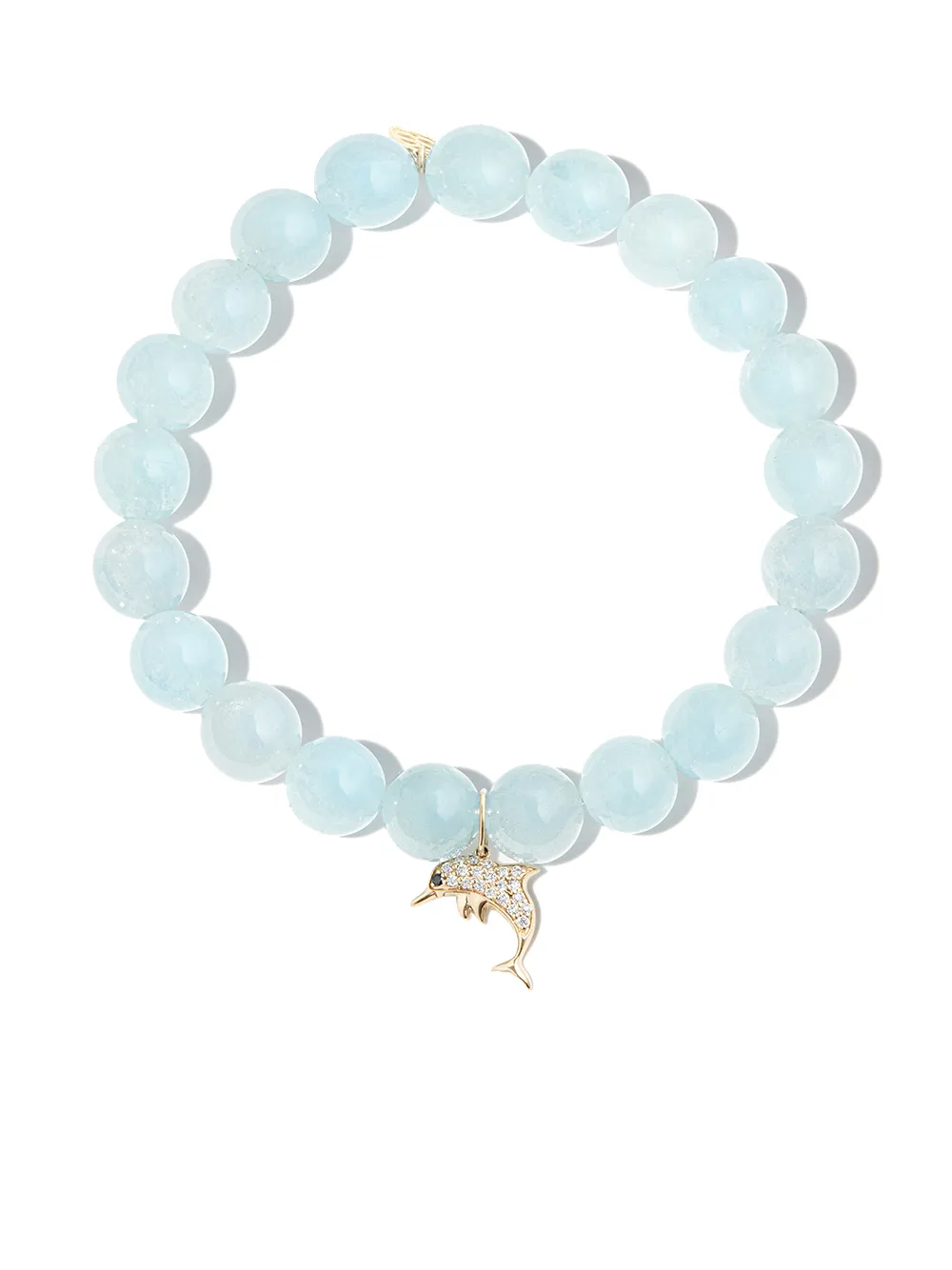 

Sydney Evan pulsera en oro amarillo de 14kt con diamantes y aguamarina - Dorado