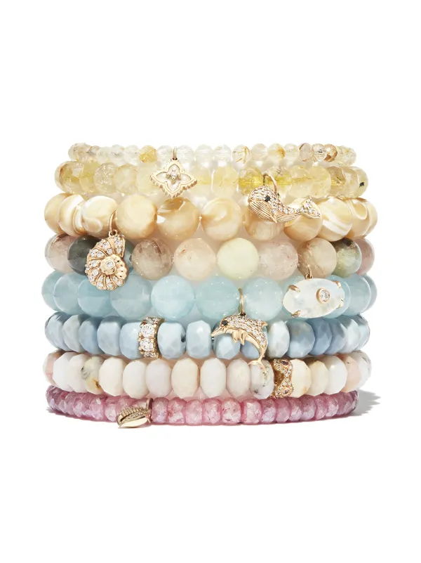 ❤️専用ページ❤️C684 塩源瑪瑙 蝶々 マザーオブパール デザインブレスレット Sydney Evan マザーオブパール ブレスレット 14Kイエローゴールド