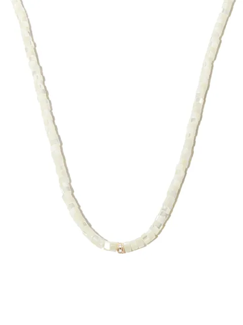 Sydney Evan 14kt yellow gold mother-of-pearl and diamond necklace