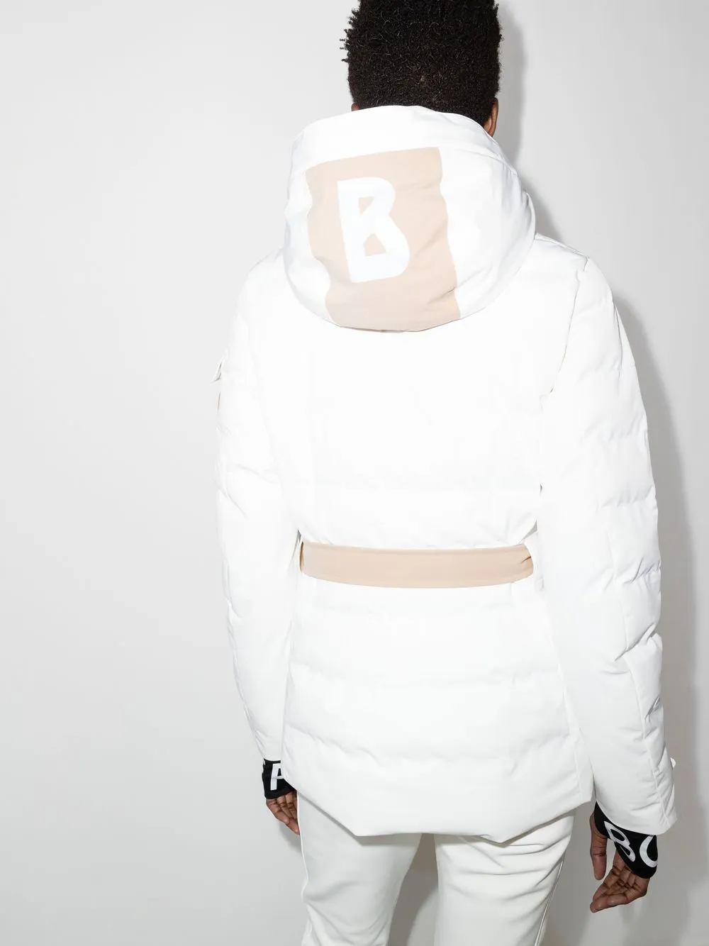 Bogner Ellya-t Belted Ski Jacket In White | ModeSens