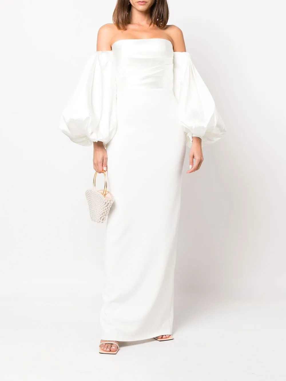 Image 2 of Solace London Carmen off-the-shoulder gown