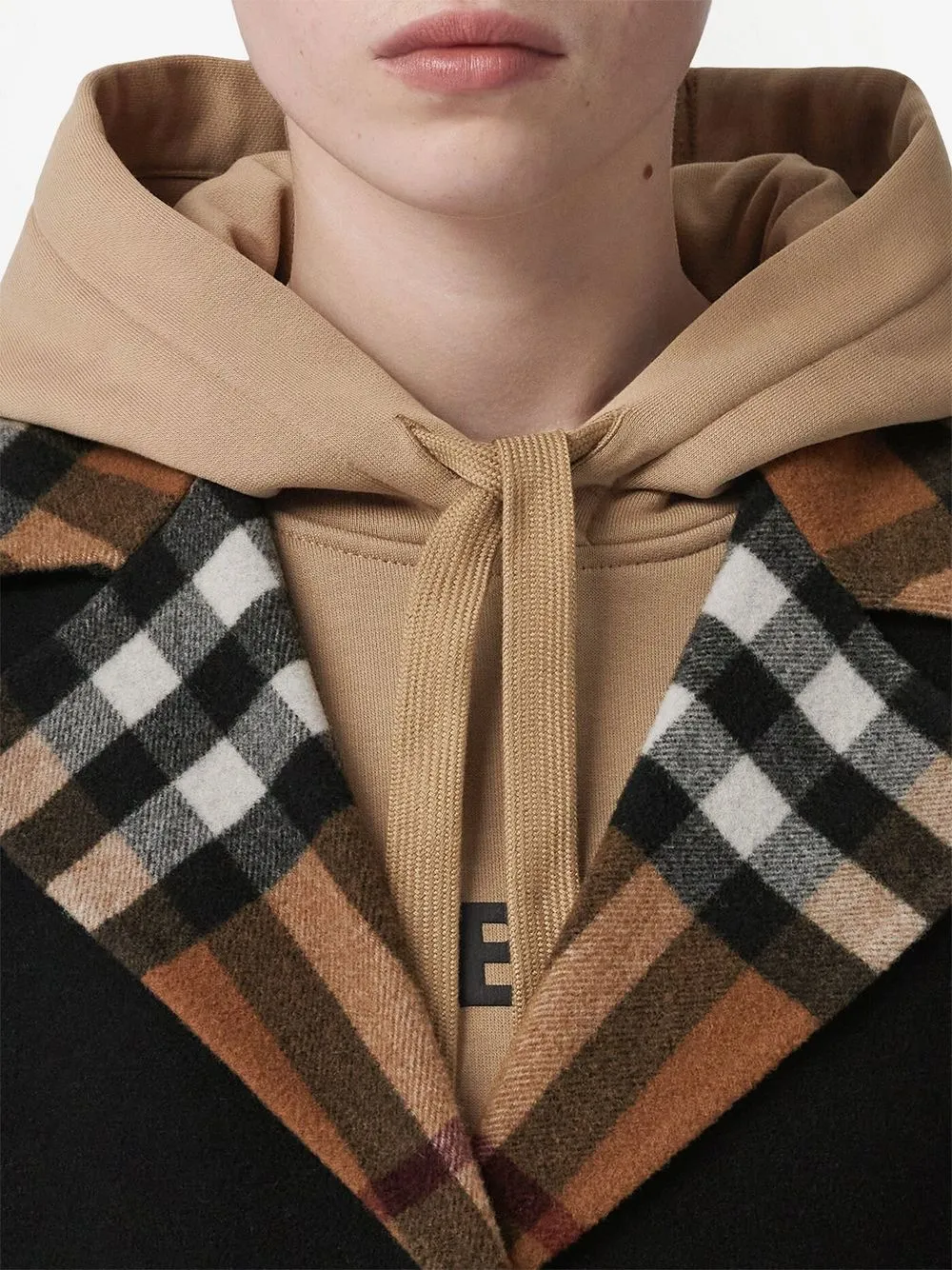 Cheap Burberry check-pattern reversible wool coat Women