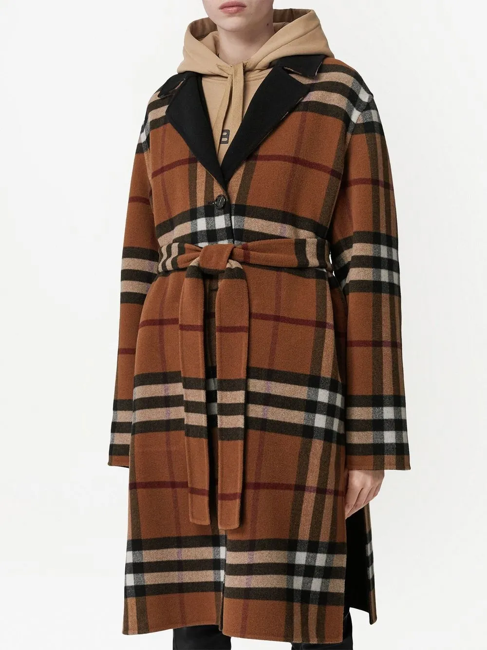 Gosha x burberry check oversized 2024 duffle coat