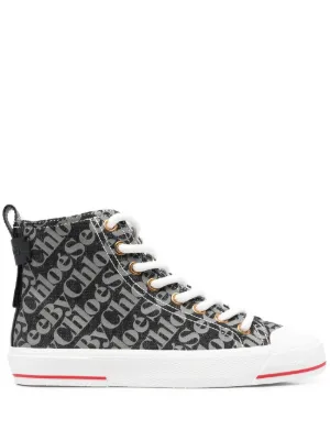 See By Chlo Logo hi top Sneakers Farfetch