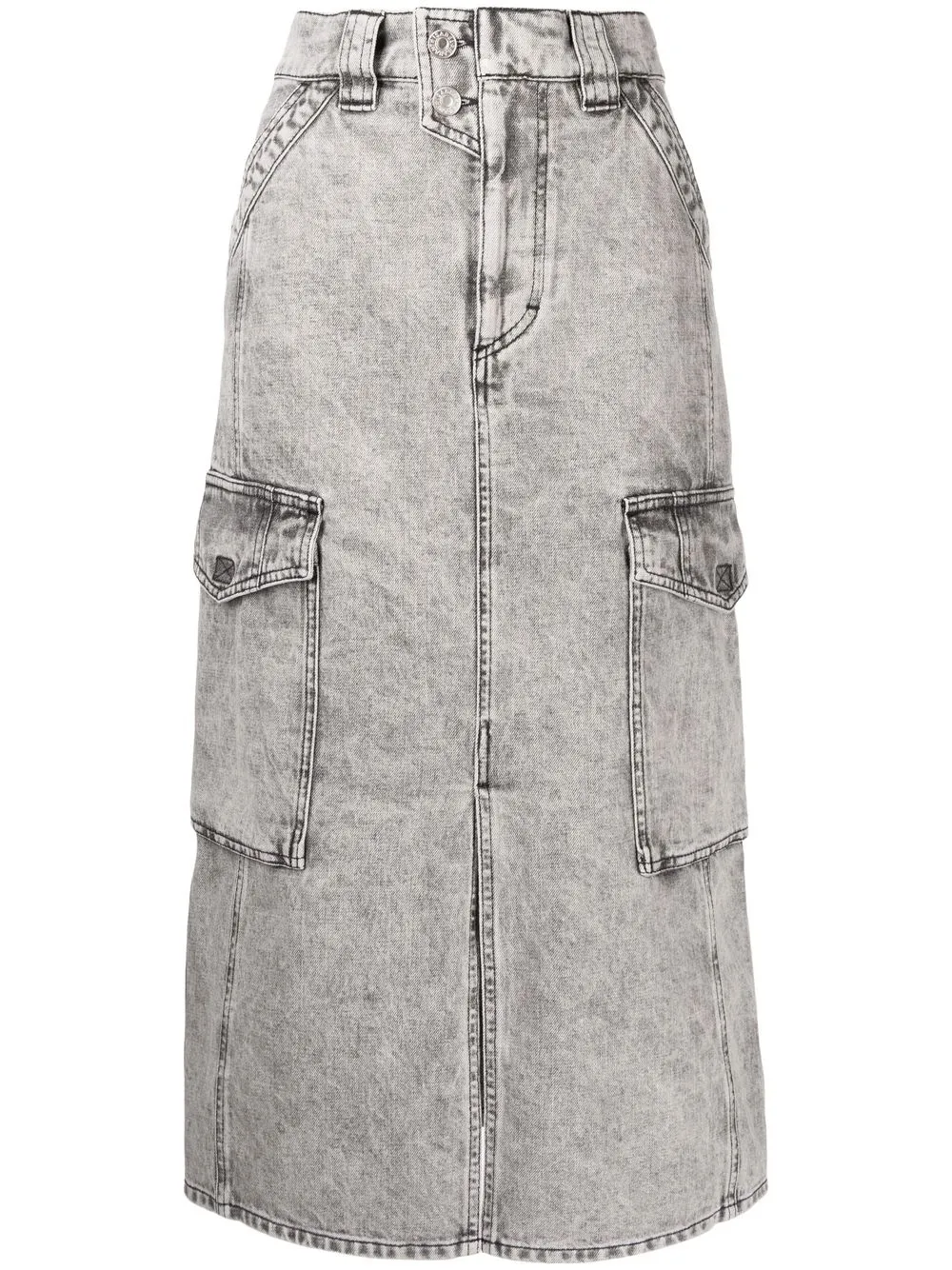 

Isabel Marant Étoile acid-wash denim skirt - Grey