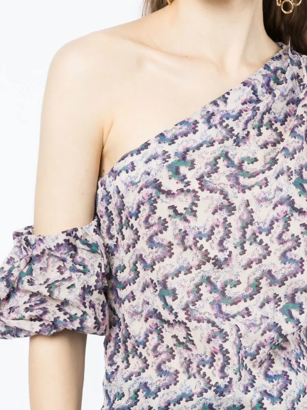MARANT ÉTOILE Liddy Asymmetric Cotton Top - Farfetch