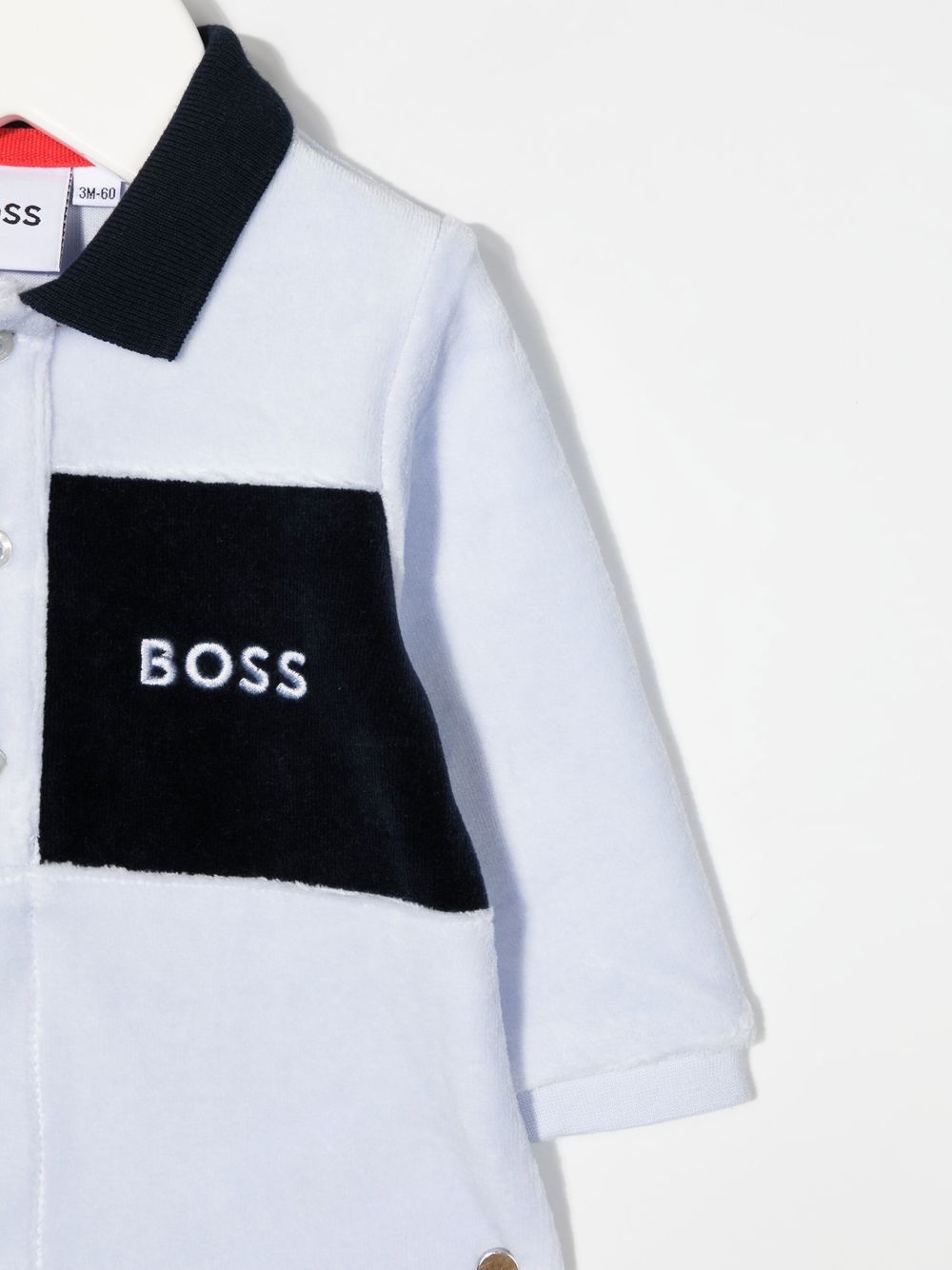 BOSS Kidswear Romper set met logoprint - Blauw