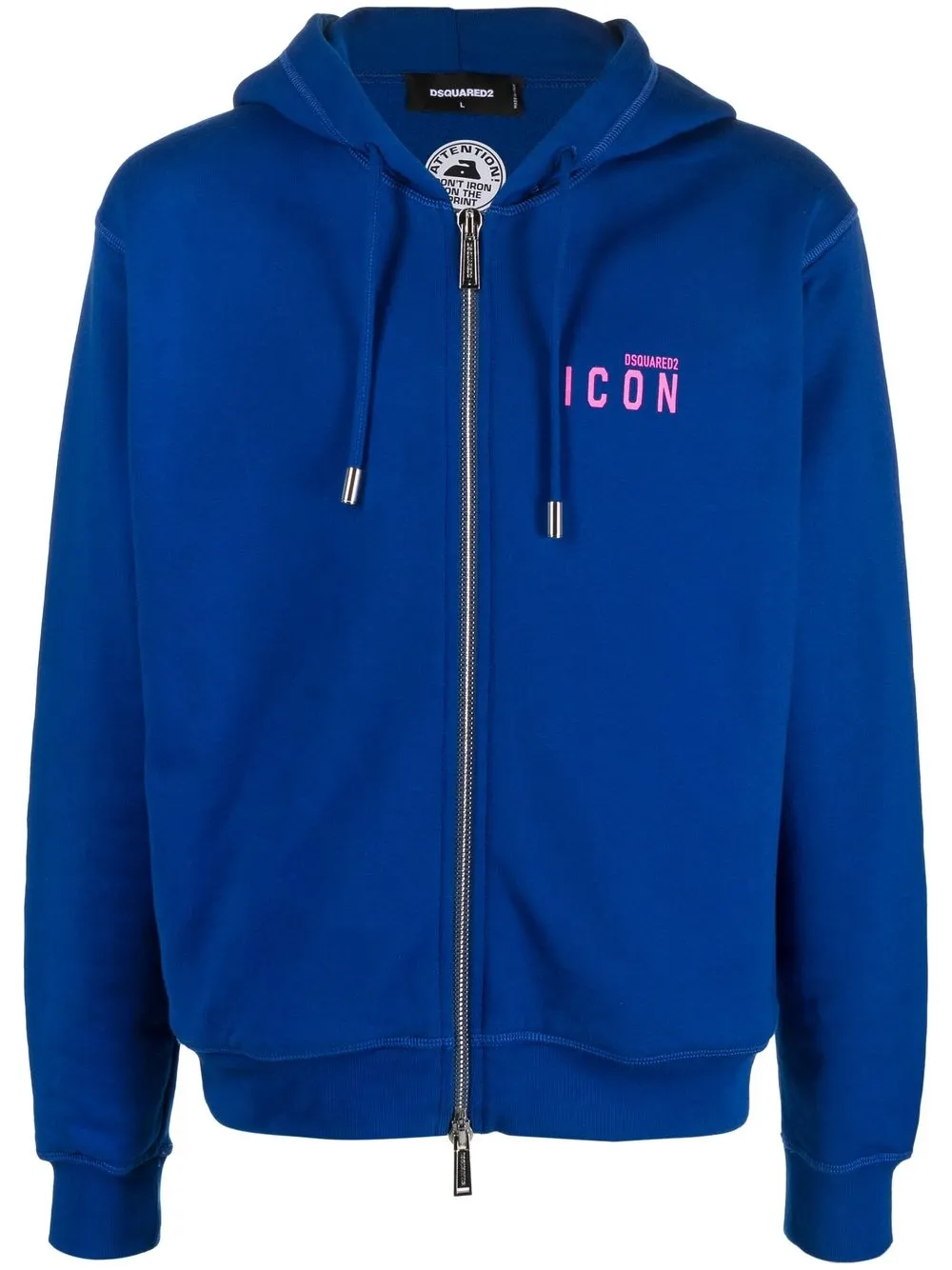 

Dsquared2 logo-print zipped hoodie - Blue