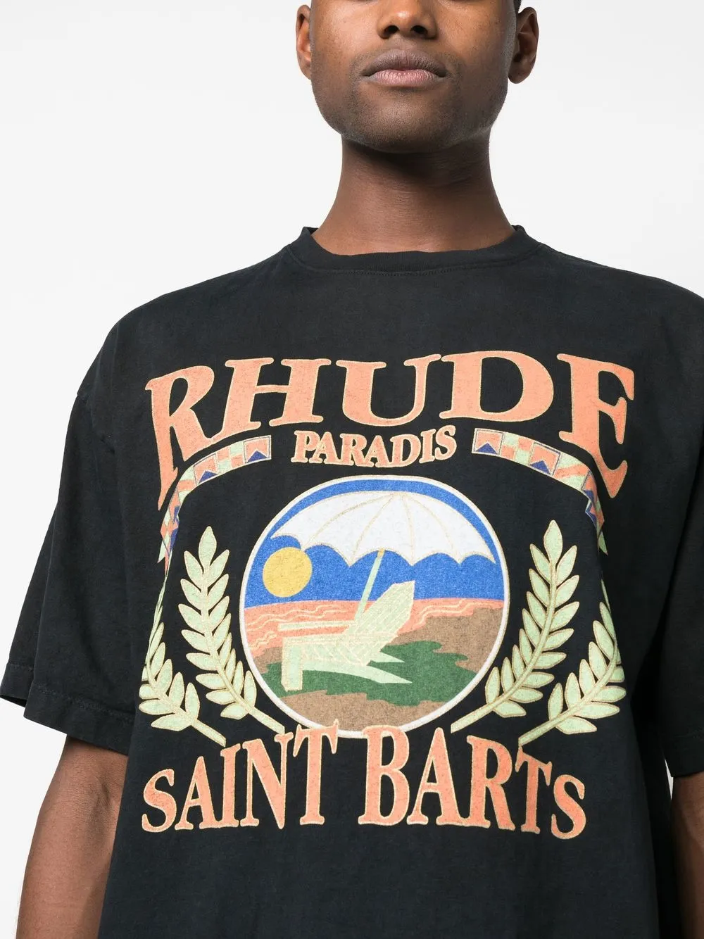 RHUDE ロゴ Tシャツ | ブラック | FARFETCH JP