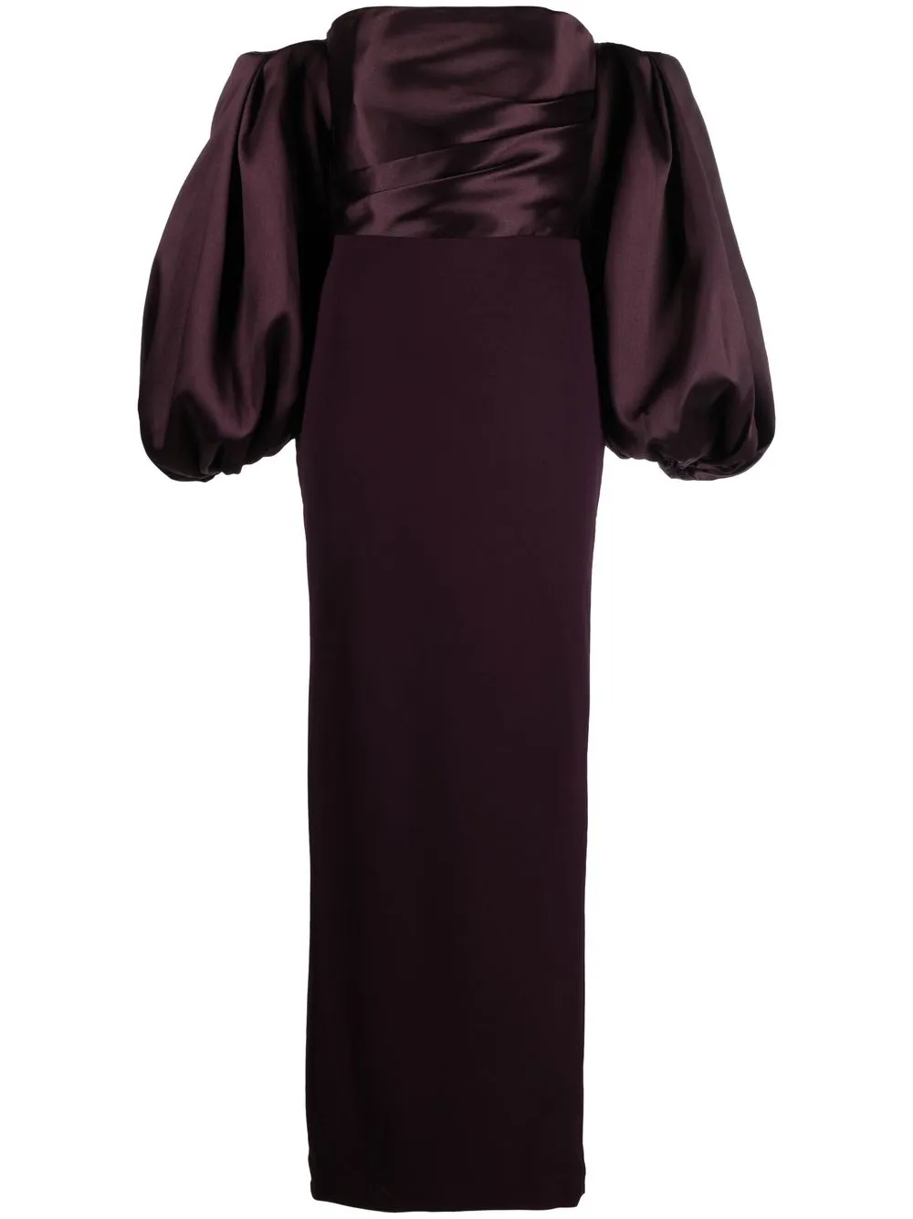 

Solace London Carmen off-shoulder evening dress - Purple