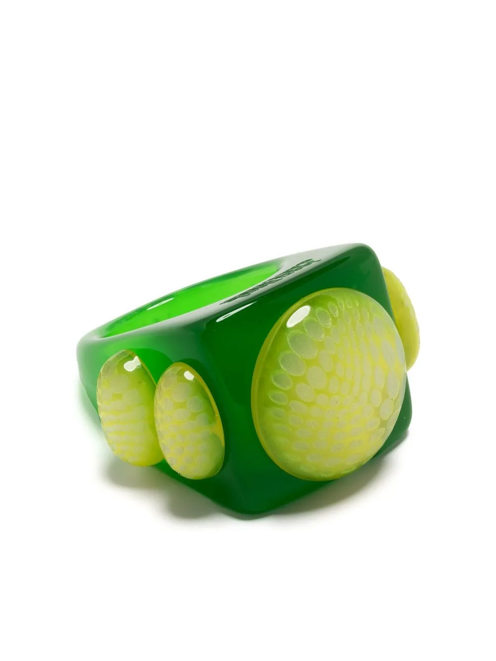 

Jean Paul Gaultier x La Manso square cocktail ring - Green