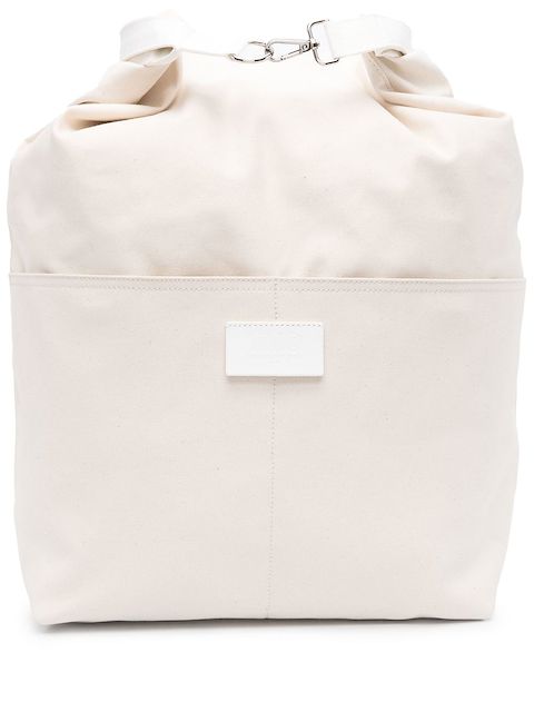 MM6 Maison Margiela logo-patch cotton backpack 
