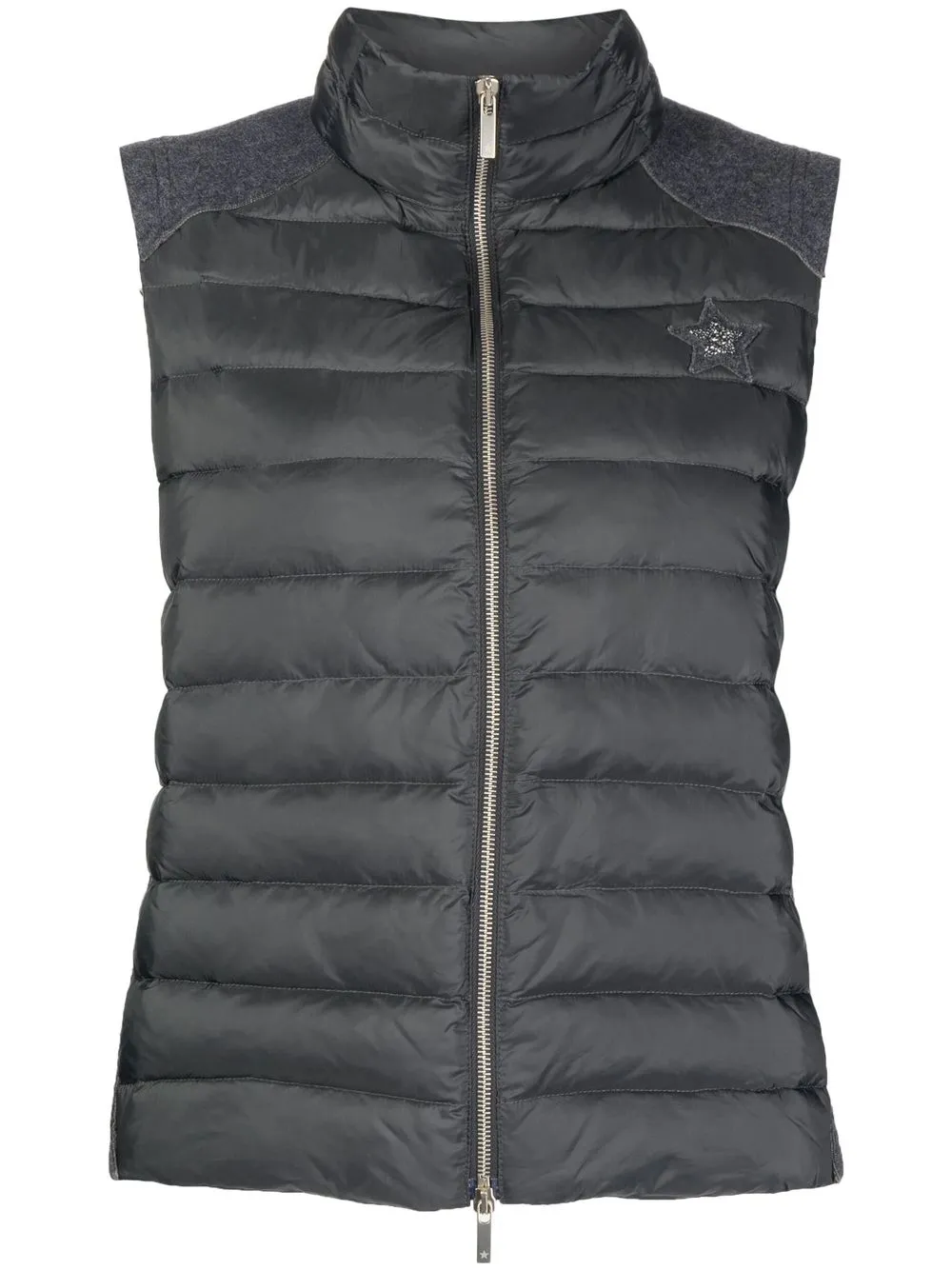 

Lorena Antoniazzi Bicol quilted gilet - Grey