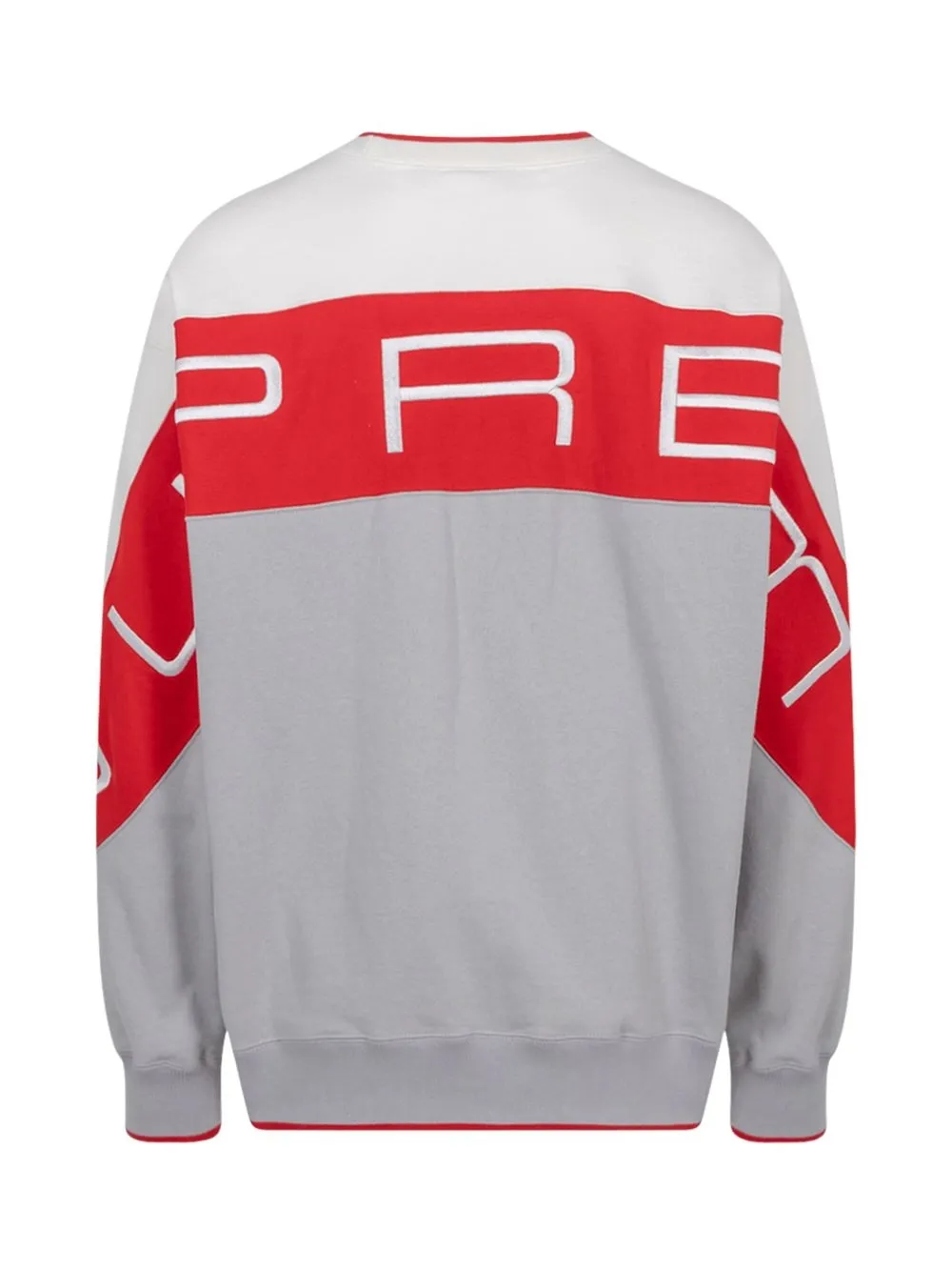 Shop Supreme Embroidered-logo Crew-neck Sweatshirt In White