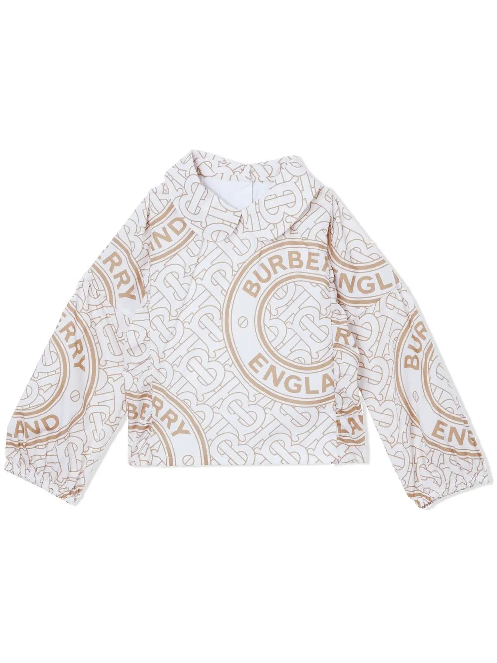 

Burberry Kids blusa con estampado Montage - Blanco