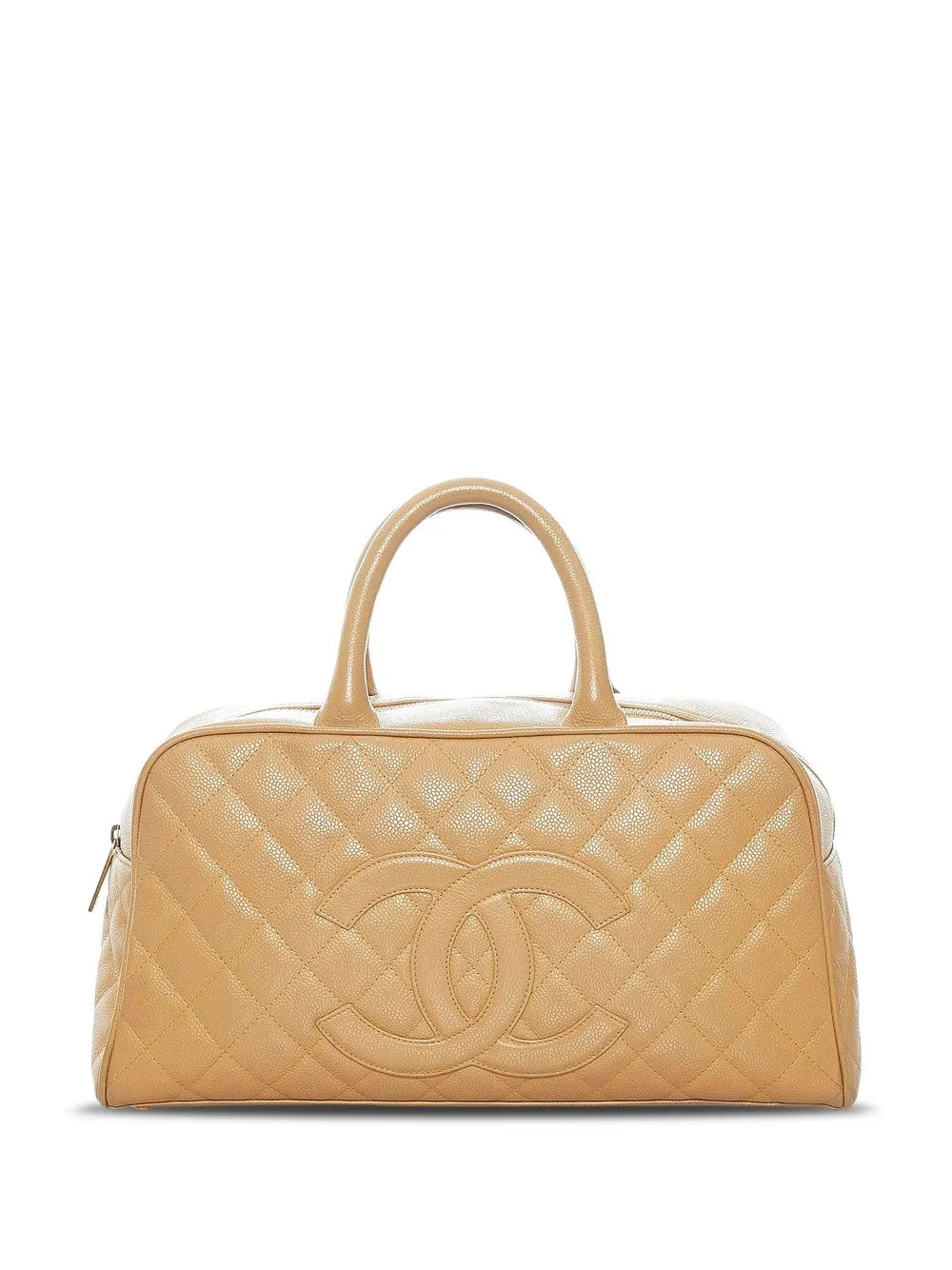 

Chanel Pre-Owned bolsa capitonada con logo CC 2004 - Marrón