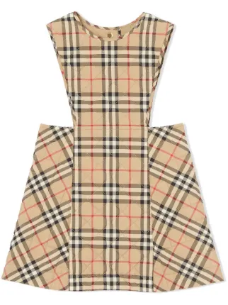 【あきゃ】BURBERRY ベージュチェック ワンピース 80cm Burberry Kids バーバリー・キッズ チェックワンピース | ニュートラル