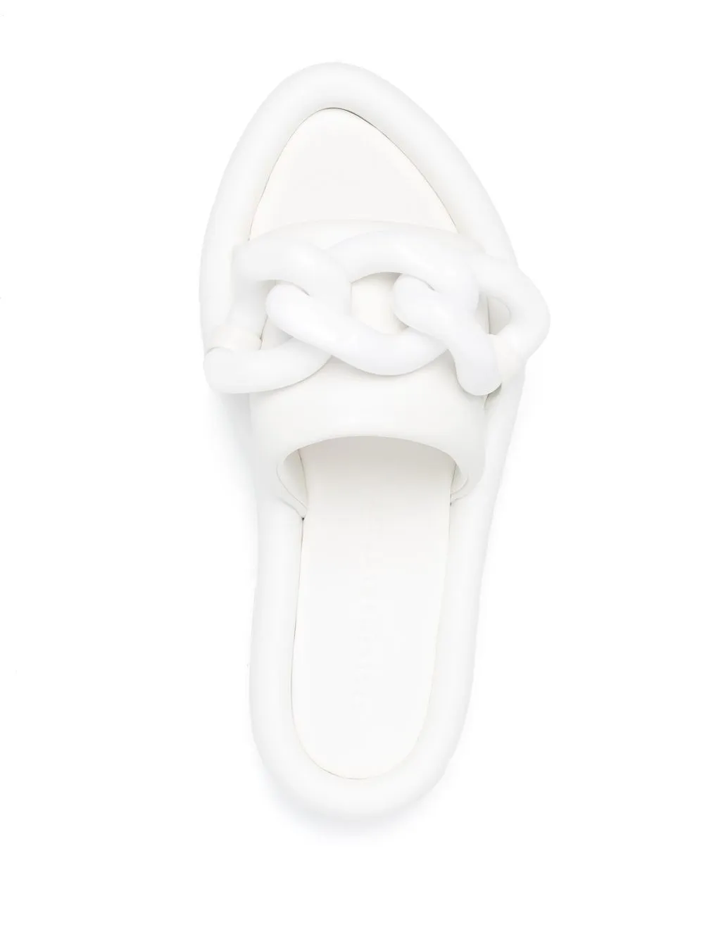 Stella Mccartney Air Slide Chain-trimmed Sandals In White