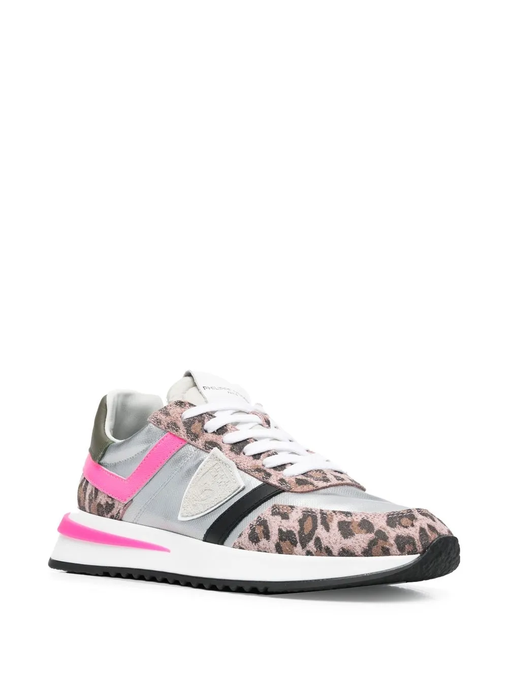 Philippe Model Paris Sneakers met luipaardprint - Grijs