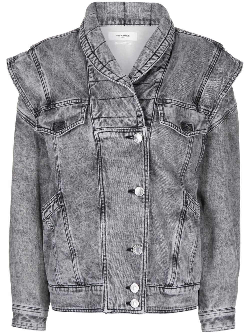 

Isabel Marant Étoile layered-sleeve denim jacket - Grey