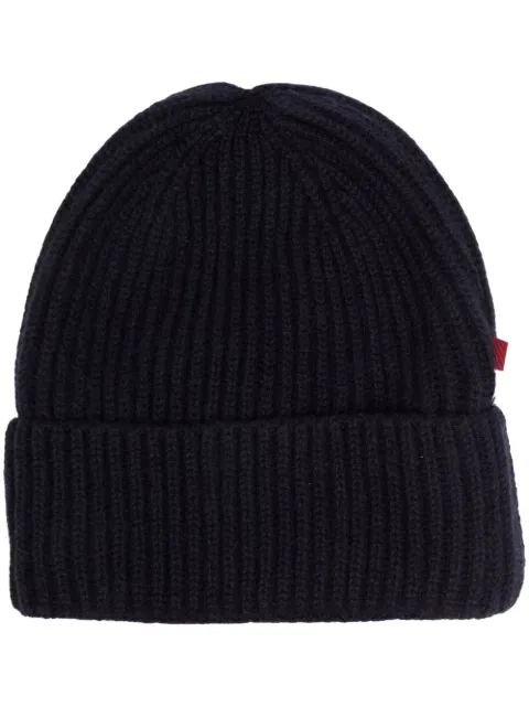 ribbed-knit cashmere beanie
