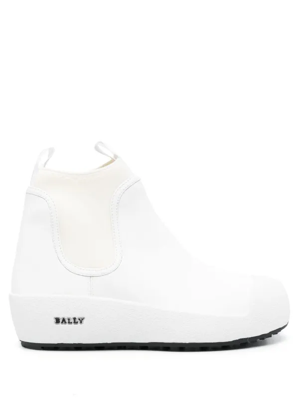 Bally Gadey Flatform Elastic-panel Boots in White