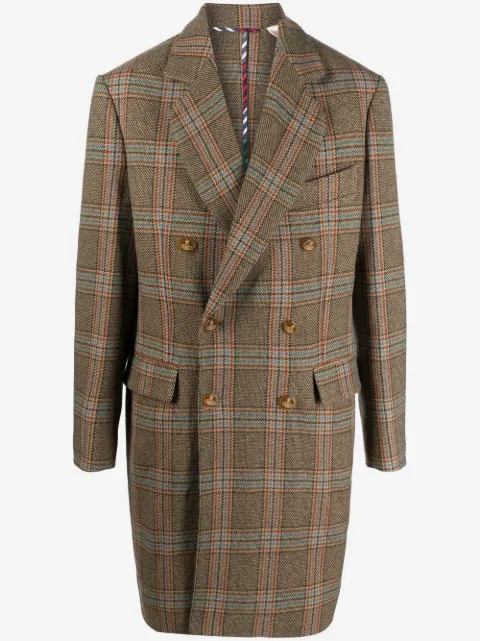 Vivienne Westwood check double-breasted cotton coat