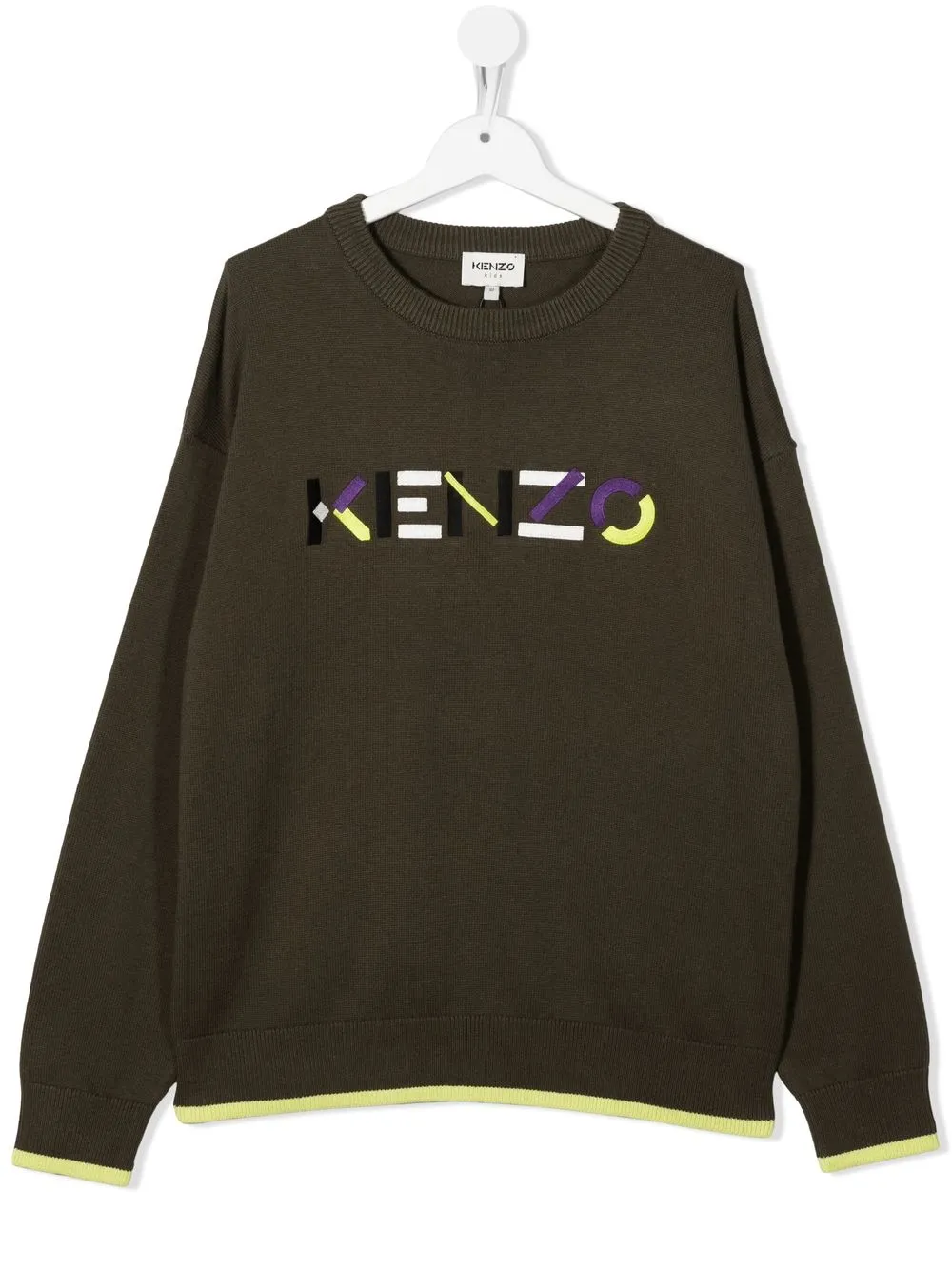 

Kenzo Kids sudadera con logo estampado - Verde