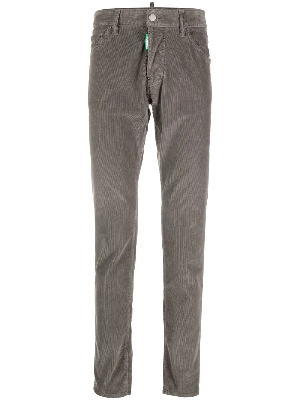

Dsquared2 logo-patch corduroy trousers - Grey