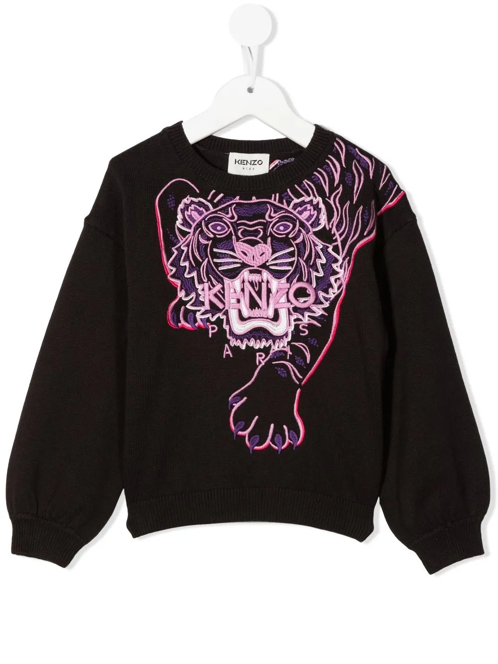 

Kenzo Kids sudadera con logo bordado - Gris