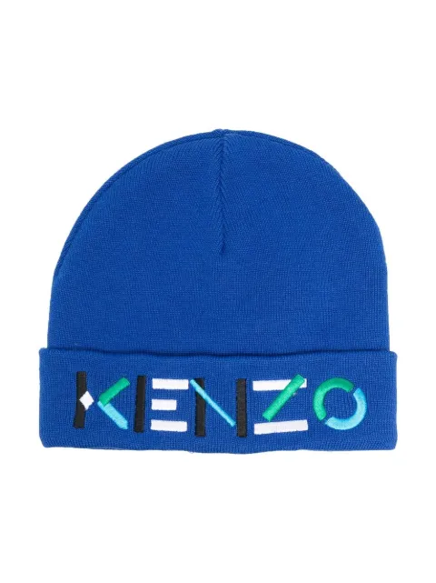 Kenzo Kids logo-embroidered knit beanie