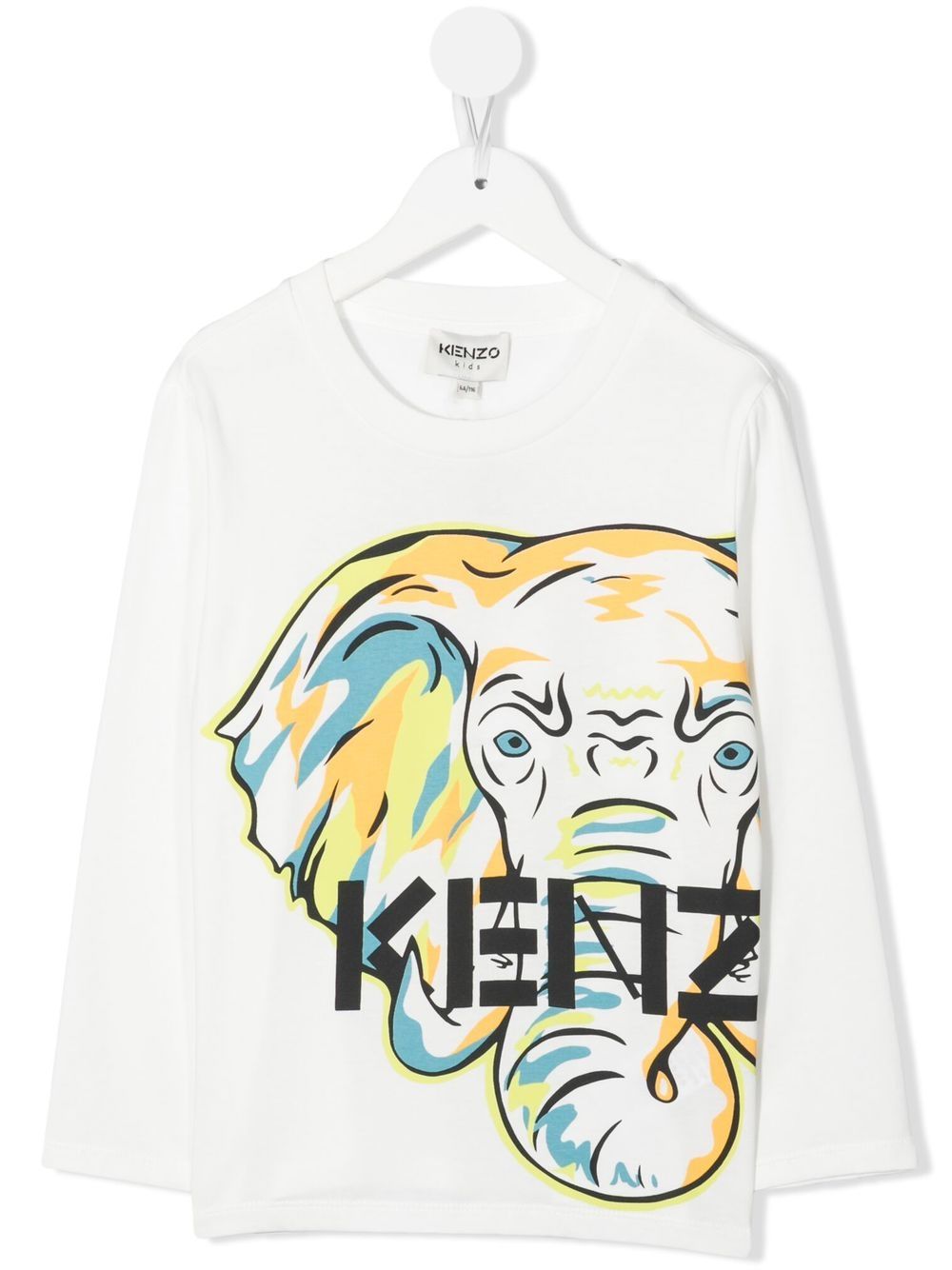 Image 1 of Kenzo Kids Elephant-print long-sleeved T-shirt