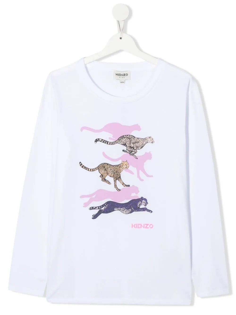 

Kenzo Kids Tiger-print long-sleeved T-shirt - White