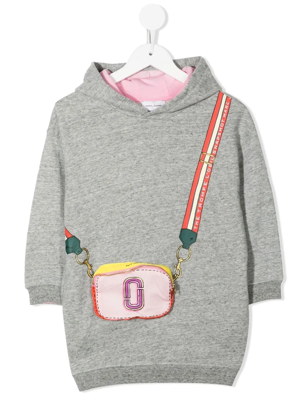 

Marc Jacobs Kids vestido estilo suéter con aplique de cámara - Gris